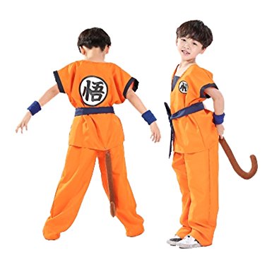 Unisex Adult and Child Halloween Costume Son Goku Suit Outfit Cosplay Costume Kids Halloween Kung Fu Outfit