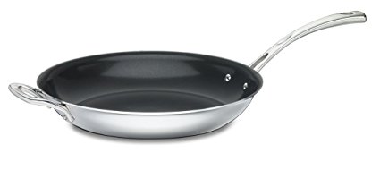 Cuisinart FCT22-30HNS French Classic Tri-Ply Stainless 12-Inch Nonstick Skillet with Helper Handle