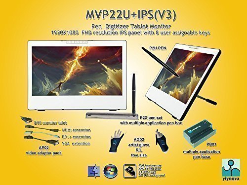 Yiynova MVP22UV3 Tablet MonitorIPS Panel DVII Digital Input Mac and Windows