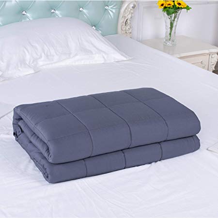 Restwave Weighted Blanket for Kids 5 lbs Twin Size 36" x 48", Heavy Blanket Full with 100% Cotton Material and Glass Beads