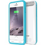 iPhone 6S Battery Case - iPhone 6 Battery Case Trianium Atomic S iPhone 6 6S Portable Charger Charging Case WhiteBlueLifetime Warranty-3100mAh Battery Pack Juice Bank MFI Apple Certified