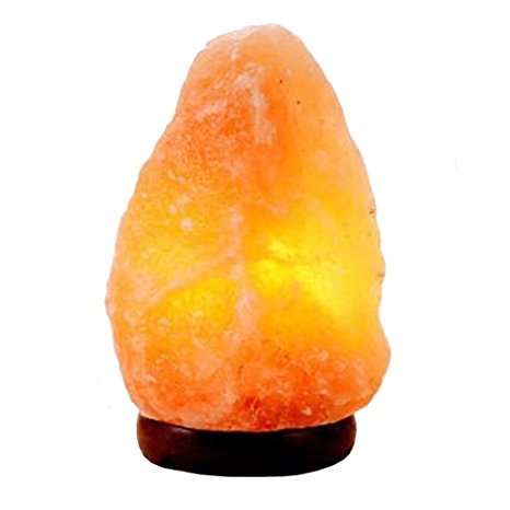Himalayan Salt Lamp Air Purifier 8-11 lbs with Dimmer Switch Neem Wood Base 25W Bulb