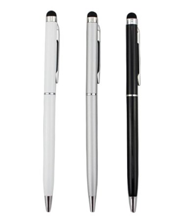 3 x Capacitive Screen Touch Pen 2in1 Stylus Ballpoint Pen for IPad IPhone IPod Tablet