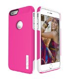 iPhone 6 Plus Case TOTU Scratch Resistant Apple iPhone 6 Plus Thin Armor Dual Layer Hybrid Case Shock Absorbing Technology Protective Case for iPhone 6 plus 55 Inch - Hot PinkWhite