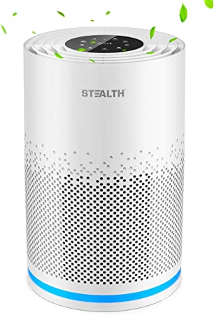 STEALTH Air Purifier for Home, H13 True HEPA Filter, Covers up to 323 sq.ft, Remove 99.97% of Airborne particles Such as Smoke, Dust, Odors, Pets Hair in Bedroom, Desktop Air Purifiers, JAP230W