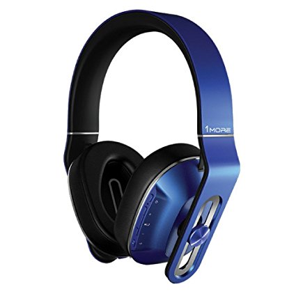 1MORE MK802 Bluetooth Wireless Over-Ear Headphones with Microphone/Remote for Apple iOS and Android - Blue