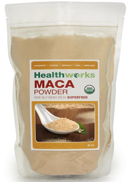 Healthworks Raw Certified Organic Maca Powder 8oz