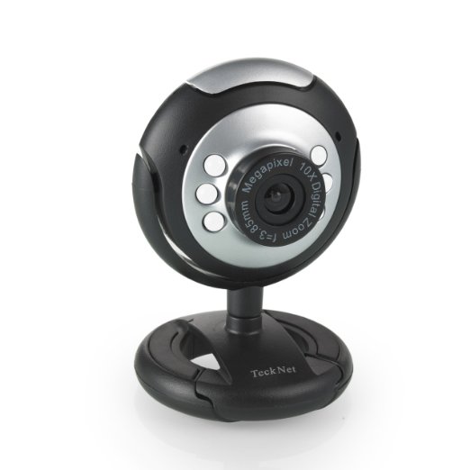 TeckNet C016 USB HD 720P Webcam 5 MegaPixel 5G Lens USB Microphone and 6 LED
