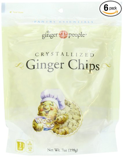 The Ginger People Crystallized Ginger Chips 7 Ounce Bags Pack of 6
