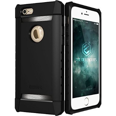 iPhone 6s Case ESR iPhone 6  6s Case Hybrid Shockproof Super Drop ProtectionRugged Case Free Screen Protector  Tough Armor Bumper Case Cover for Apple iPhone 6s  iPhone 6 Shielder Black