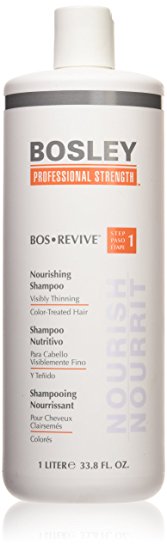 Bos Revive Nourishing Shampoo for Visibly Thinning Color-Treated Hair by Bosley for Unisex - 33.8 oz Shampoo