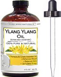 Ylang Ylang Oil - Top Aromatherapy Essential Oil Fights Depression Calms the Mind Relieves Feelings of Anxiety Benefits Skin Dryness Regulates Oil Production Stimulates Hair Growth - 4 fl oz