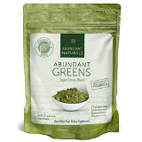 Raw ORGANIC Green Superfood Powder - 38 Servings - Concentrated Whole Food Super Greens - Boost Energy and Vitality - Pleasant and Refreshing - Abundant Vitamins Minerals Antioxidants Pre and Probiotics
