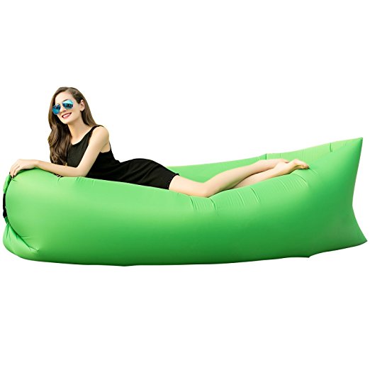 TAX FREE--Inflatable Lounger (1st Gen Green) The One that Actually Works. Return for free if you are not happy with it.