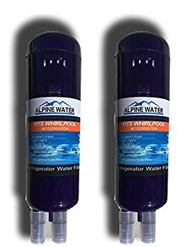 Alpine Water Water Filter, Compatible with Whirlpool W10295370A and Kenmore 469930 models, 2 pack