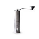 Brillante Manual Coffee Grinder - Superior for Brewing Espresso Pour Over French Press and Turkish Coffee At Home or Away - Hand Crank Design Works for Coffee Beans Pepper and Spices - Compact Travel Ready Size and Adjustable Ceramic Conical Burr  Mill Model BR-MCG-SS1