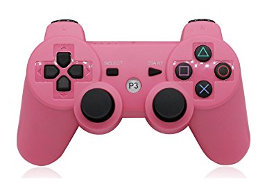 ElementDigital(TM) Lovely Pink PS3 Wireles Dual Shock Playstation 3 Six Axies Bluetooth Controller- Generetic / 3RD Party
