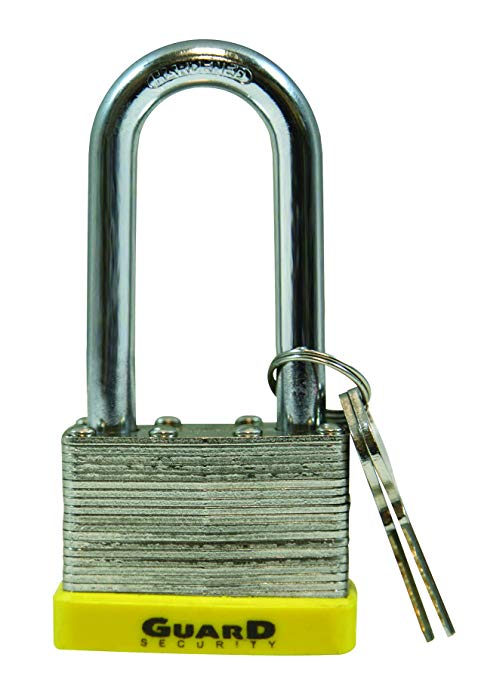 Guard Security 744LS Laminated Steel Padlock with 1-3/4-Inch Long Shackle