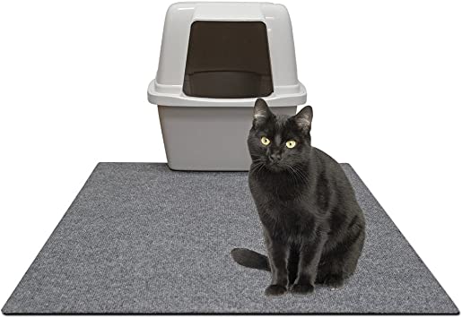 Drymate Cat Litter Trapping Mat, (Ridged Design), Traps Litter & Mess from Box, Soft on Kitty Paws - Absorbent/Waterproof/Urine-Proof - Machine Washable, Durable, (USA Made) (28" x 36")