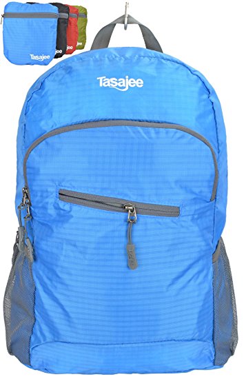 Packable Backpack 25L – Ultralight Foldable Daypack for Hiking, Travel, Flight Carry-on, Backpacking, Biking, Camping, Water Resistant, Folds Up into Carry Pouch - Tasajee (Australia)
