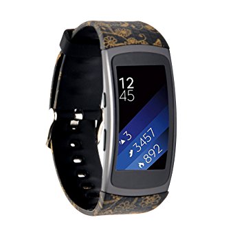 Moretek Replacement Strap for Samsung Gear Fit2 SM-R360 & Gear Fit 2 Pro SM-R365 smrat watch (Gold Butterfly)