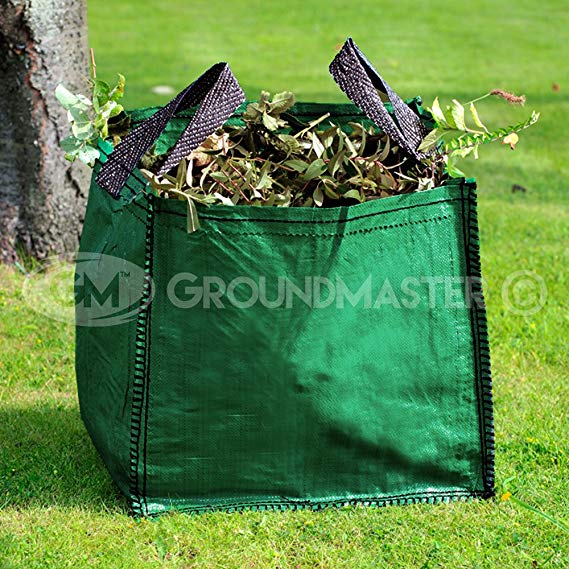 GroundMaster 120L Garden Waste Bags - Heavy Duty Large Refuse Sacks with Handles (25)