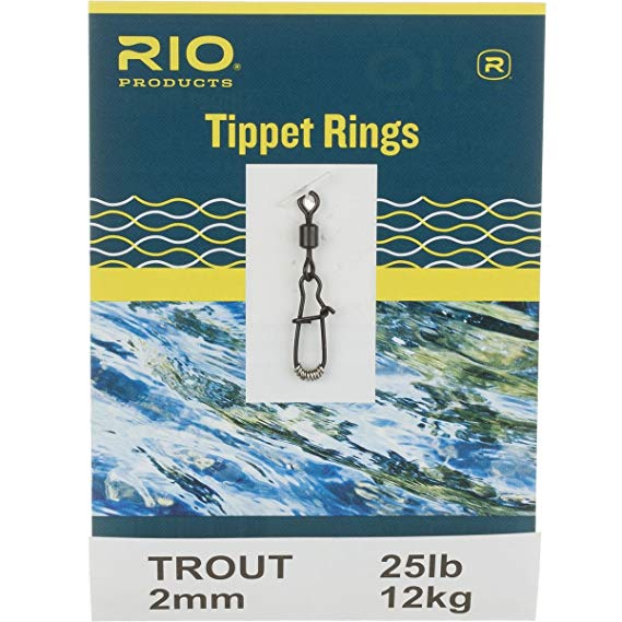 RIO Fly Fishing Trout Tippet Ring Single Pack, Size Small Tackle, Steel