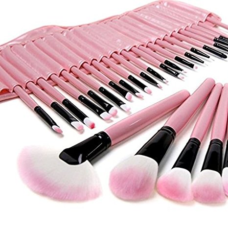 eBoTrade Professional 32PCS Pink Makeup Brushes Kit Cosmetic Make Up Tool Set Eyeshadow, Eyebrow, Eyelash, Eyeliner, Lip, Powder, Blush, Face, Concealer, Foundation, Blusher Brush