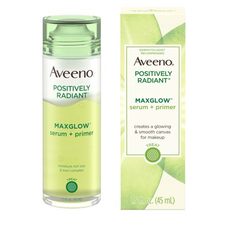Aveeno Positively Radiant MaxGlow Hydrating Serum + Primer, 1.5 fl. oz