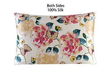 Townssilk Both Side 100% Silk Pillowcase Queen Size Pillow Case Cover Hidden Zipper pattern8