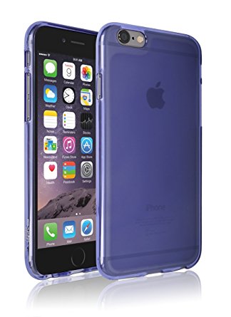 iPhone6 Plus Case, Apple iPhone 6 Plus Matt Aqua, Mobile Soft Jelly Case - Retail Packaging (Violet)