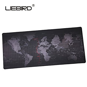 LIEBIRD Extended Xxxl Gaming Mouse Pad - Dimension - Portable with Extended XXL Size - Non-slip Rubber Base - Special Treated Textured Weave with Precision Control (World Map-XXXL)