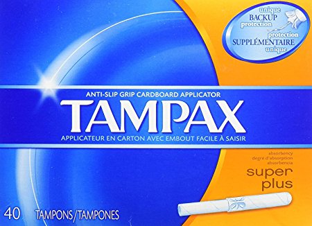 Tampax Super Plus Tampons with Flushable Cardboard Applicator-40 ct Pack of 2