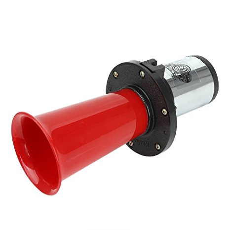 Rupse Refit Horn Trumpet Air Horn Strange Sound Dog Barking Speaker for Cars Motorcycles (Chromeplated Color)