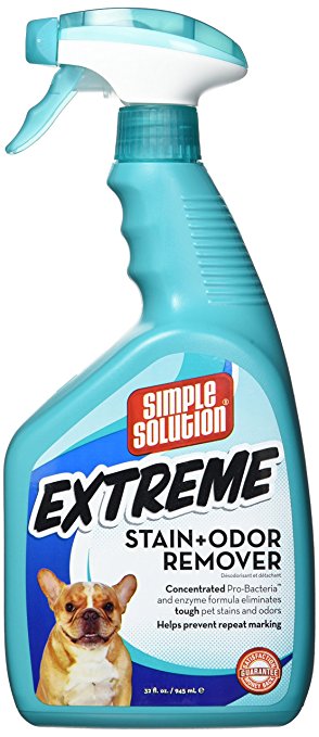 Simple Solution Extreme Stain and Odor Remover Spray Bottle, 32-Ounce