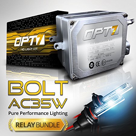 Bolt AC 35w HID Kit - All Bulb Sizes and Colors - Relay Capacitor Bundle - 2 Yr Warranty [H7 - 8000K Ice Blue]