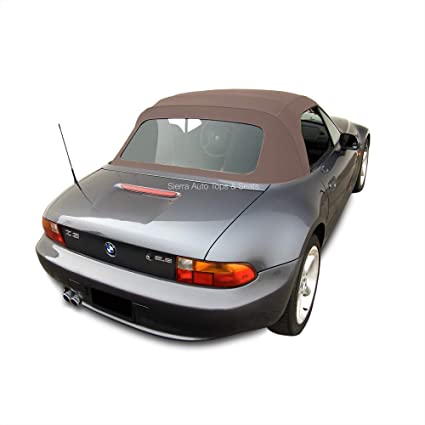 Sierra Auto Tops Convertible Soft Top Replacement, compatible with BMW Z3 1996-2002, w/Plastic Window, TwillFast II Cloth, Dark Beige