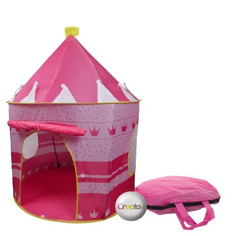 Creatov Princess Castle Girls Pink Play House Tent for IndoorOutdoor