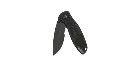 Kershaw Black Blur Glassbreaker Knife with SpeedSafe