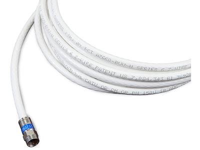 6 Foot RG6 Digital Coaxial Cable with Premium Compression Connectors (WHITE)