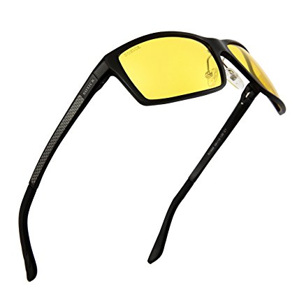 Night Vision Driving Glasses for Men Night view Yellow Lenses Carbon Fibre Frame