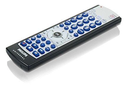 Philips SRU3004/27 Universal Big Button 4 in 1 Remote (Silver/Black) (Discontinued by Manufacturer)