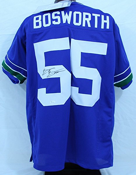 Brian Bosworth Seattle Seahawks Autographed/Signed Jersey JSA