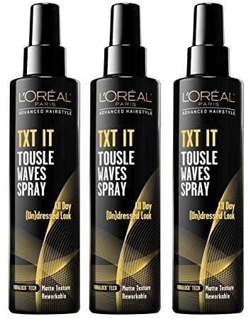 L'Oreal Paris Hair Care Advanced Hairstyle TXT It Tousle Waves Spray, 6.8 Ounce, (Pack of 3)