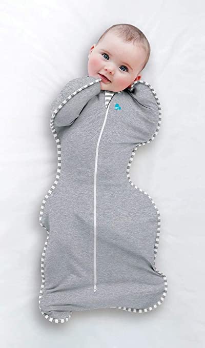 Love To Dream Original, Swaddle UP | 1.0 TOG Baby Swaddle Blanket | All Year Round Newborn Essential | Medium – 6kg-8.5kg | Grey