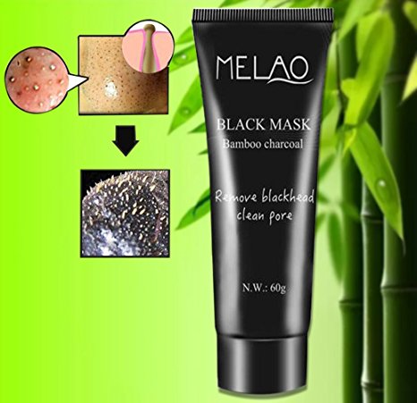 Blackhead Remover Mask, Black Head Mask, Bamboo Charcoal Tearing Style Deep Cleansing Purifying Peel off Blackhead, Acne treatment, Black Mud Face Mask, 60g