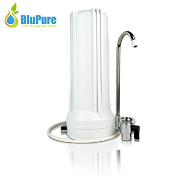 Mineralized Alkaline Water Filter By BluPure: Countertop Water Purification System – Purifies Tap Water And Adds Essential Minerals & Energizing Electrolytes – Drink Crystal Clear Revitalizing Water