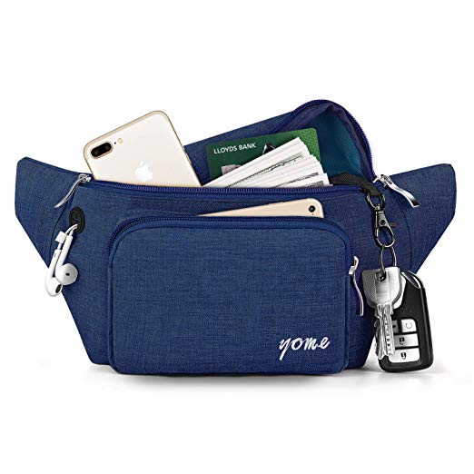 Fanny Pack for Men and Women, Yome Waist Pack Belt Bags with Adjustable Strap