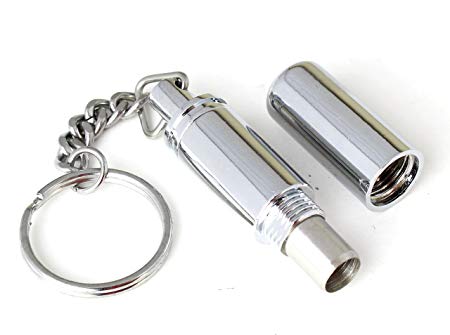 Cigar Punch Keychain Polish Silver Twist Cut - Bullet Style Punch 7 mm Hole