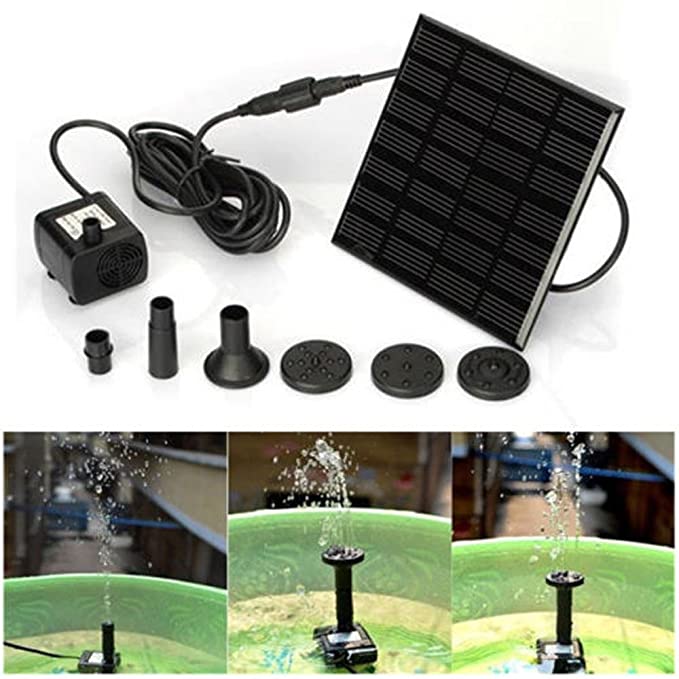 Putars Solar Power Fountain, 1.4W Floating Solar Panel Kit Water Pump, Outdoor Watering Submersible Pump for Bird Bath,Fish Tank,Small Pond, Garden Decoration